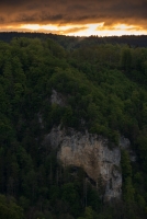 Sonnenuntergang über dem NSG Stiegelsfels - Oberes Donautal