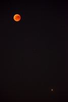 Blutmond (Mondfinsternis) und Mars
