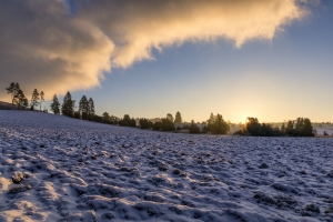 Acker im Winter beim Digelfeld - Hayingen